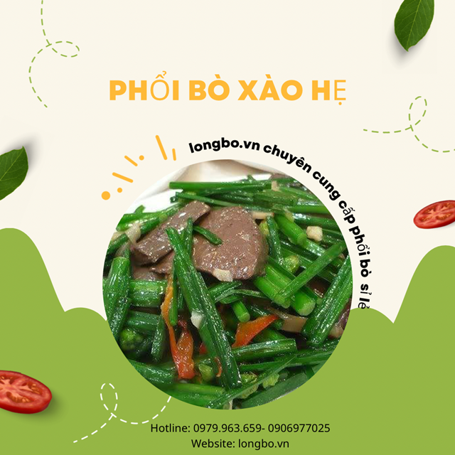 Phổi bò xào hẹ