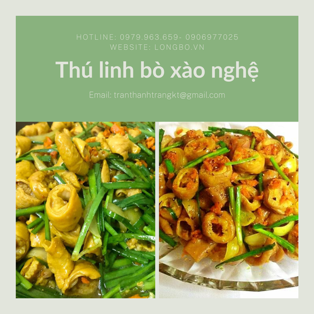 Thú linh bò xào nghệ